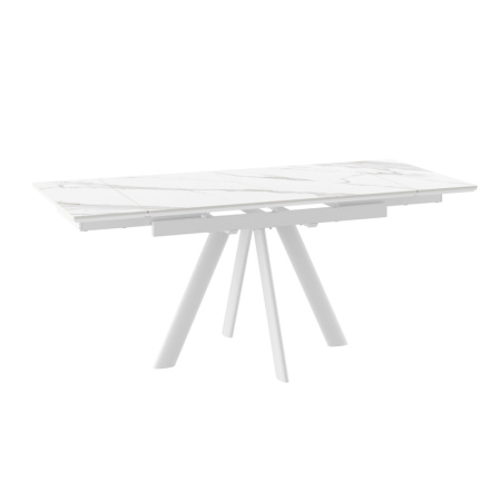 Стол JACK-120, раздвижной 120(30+30)х80, CALAKATTA ST CER/БЕЛЫЙ JACK 120